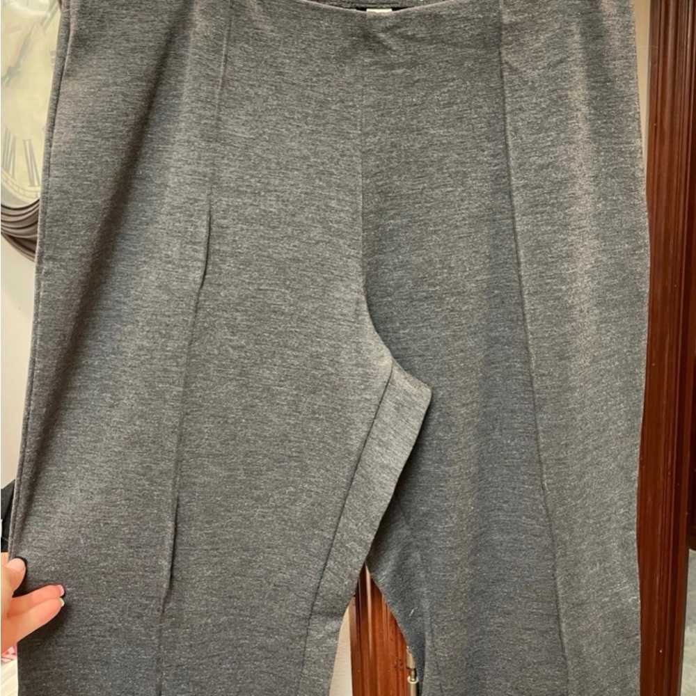 NWOT CATO 14/16 GREY MARLED CUFFED LEGS MID-WAIST DRESS SLACKS PANTS TROUSERS
